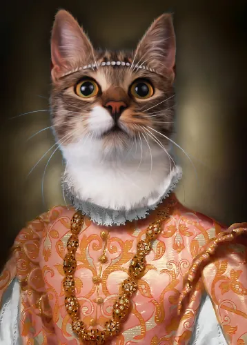 The Elegant Nedime evcil hayvan portresi
